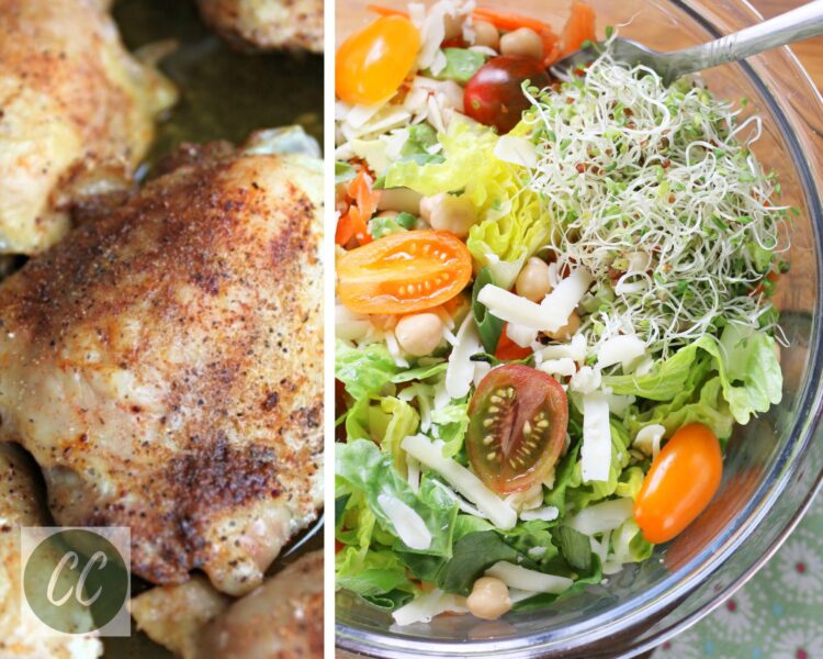 chicken and salad